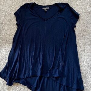 A Pea in the Pod Dark Blue Short Sleeve V-Neck Top